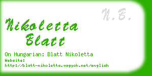 nikoletta blatt business card